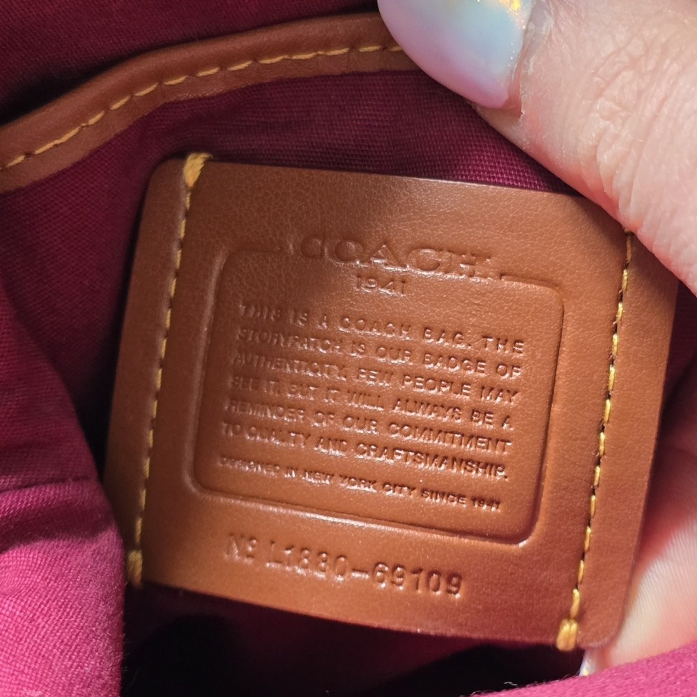 COACH DOUBLE FRAME KISSLOCK CROSSBODY WITH SIGNATURE PATCHWORK 69109 - Picture 4 of 12